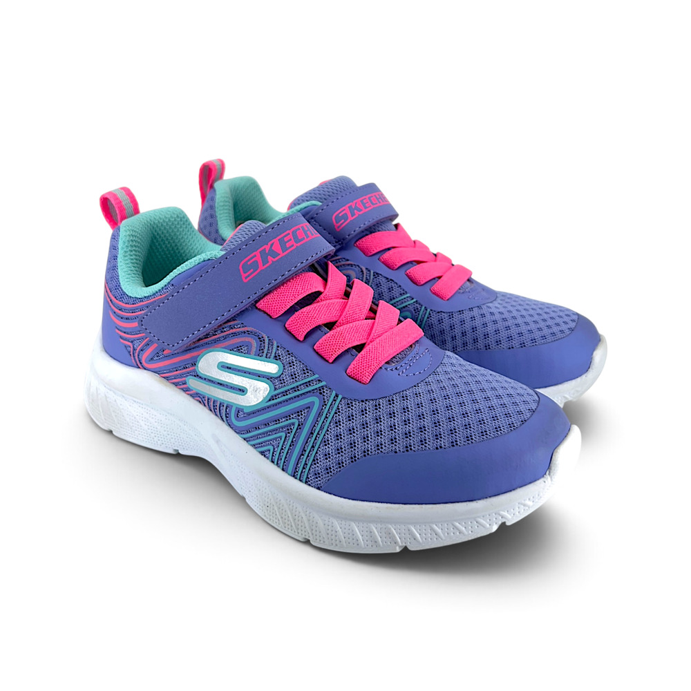 Skechers Microspec Plus Swirl Sweet Girls US 12 Purple Multi Sneakers
